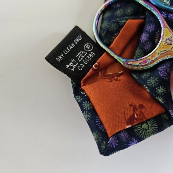 Simon Carter London Handmade Floral Theme Embroidery Silk Tie W3.5 in L 58.5 in - Picture 9 of 15